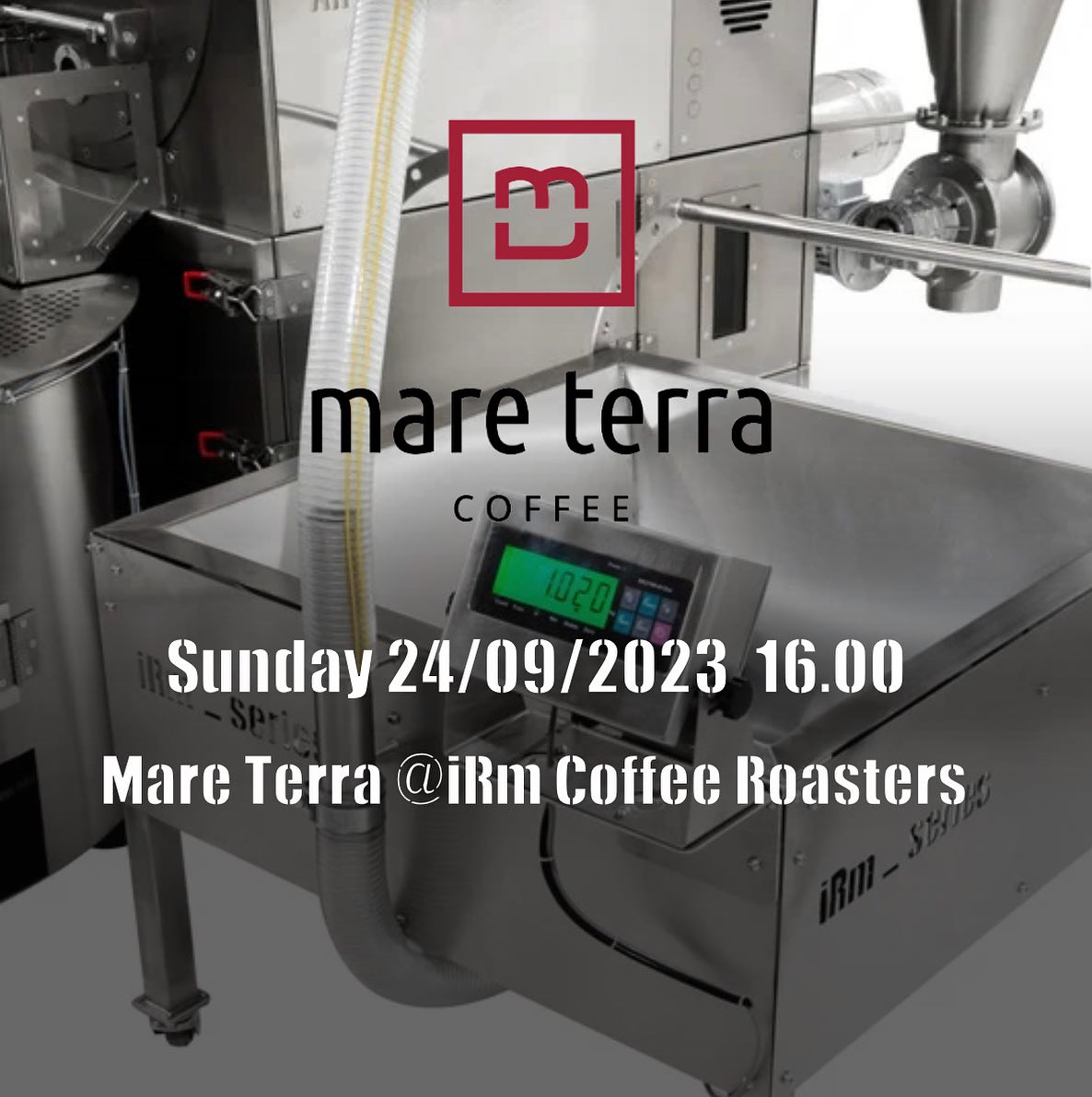Mare Terra x iRm Coffee Roasters Join us for an inspiring speech. We're thrilled to welcome @mareterracoffee on Sunday at 16:00. Be there!!!